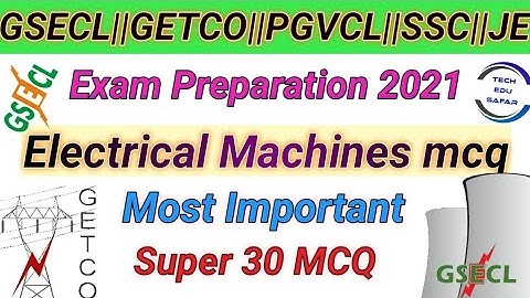 GSECL Exam Preparation||Electrical Machines Important Mcqs||GETCO Exam Preparation||PGVCL