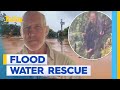 Man rescues two people clinging to trees in croc-infested floodwaters | Today Show Australia