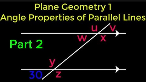 Plane Geometry | Properties of angle on parallel lines