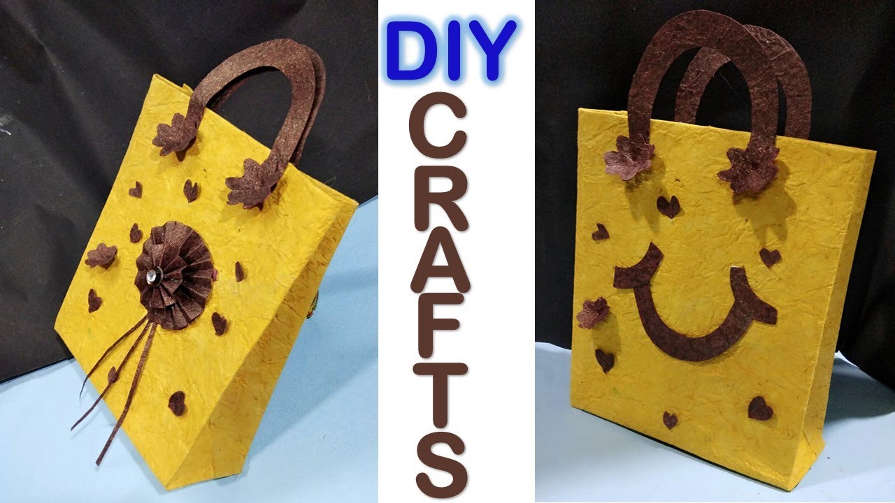 How to make beautiful paper bag || handbags || paper craft || designer ...