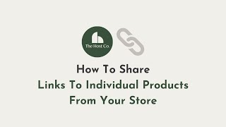how to share a single product url