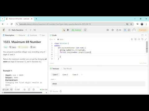 1323.Maximum 69 Number || LeetCode ||  C++