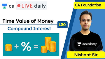 Time Value of Money - L30 | Compound Interest | CA | Unacademy CA Foundation | Nishant Kumar