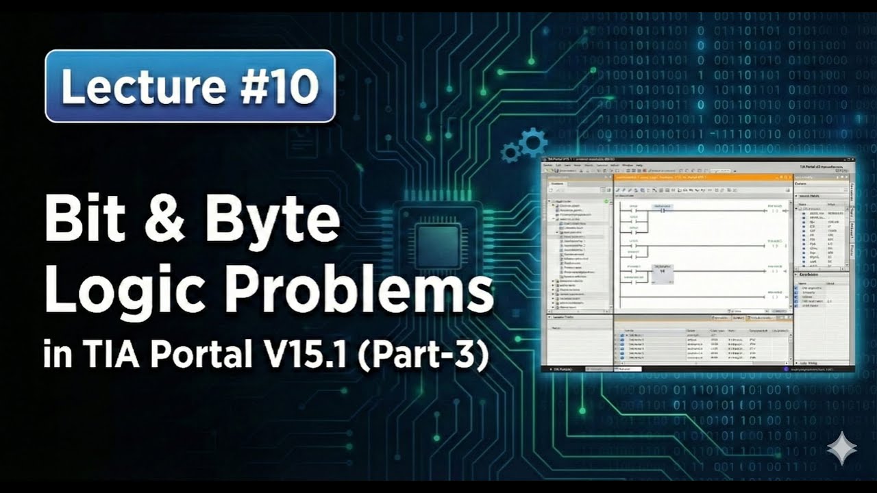 Lecture #10 | Bit & Byte Logic Problems in TIA Portal V15.1 (Part-3 ...