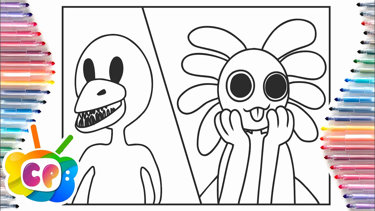 Desenho de Yellow Spider de Rainbow Friends para colorir