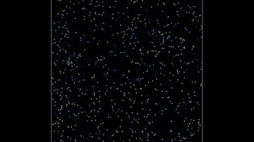 Lennard-Jones simulation - self assembly into hexagonal solid phase - mpi_test_45 (longer sim)