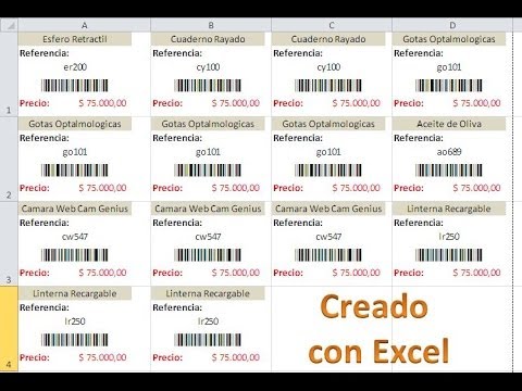Plantilla Premium: Imprimiendo Etiquetas adhesivas usando Excel con codigo  de barras T - YouTube