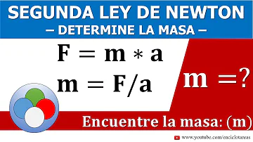 ¿Cómo se calcula la masa en la segunda ley de Newton?