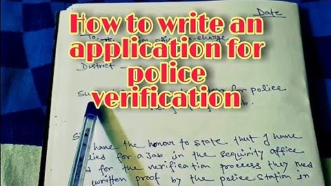 How to write an police verification application for job | How to write an application? (HINDI)