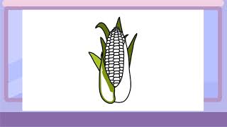 How To Draw Corn - Fun Coloring Pages For Kids- Coloring Book