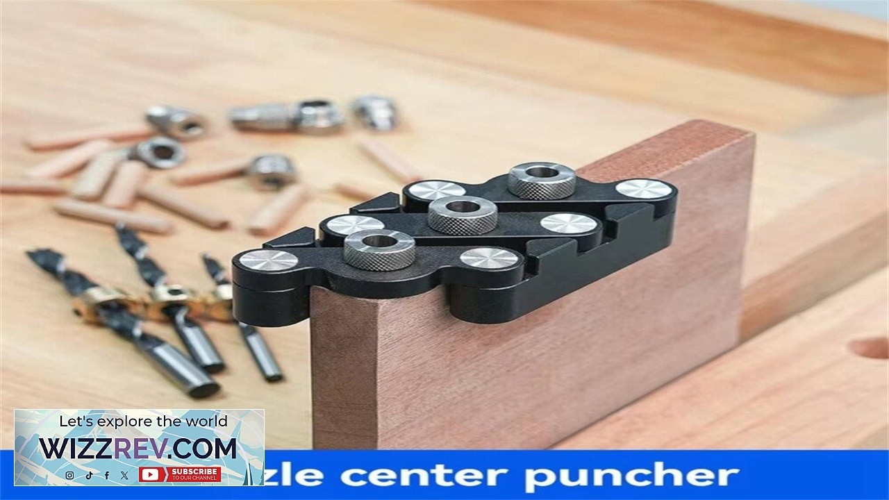 GANWEI Woodworking Self Centering Dowelling Jig 6 8 10mm Wood Tenon Drilling Locator Wooden