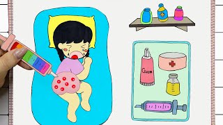 【🐾paper diy🐾】 POP THE PIMPLES - For girls,Baby Girl has pimples #2 | Bong Paper Diy Craft