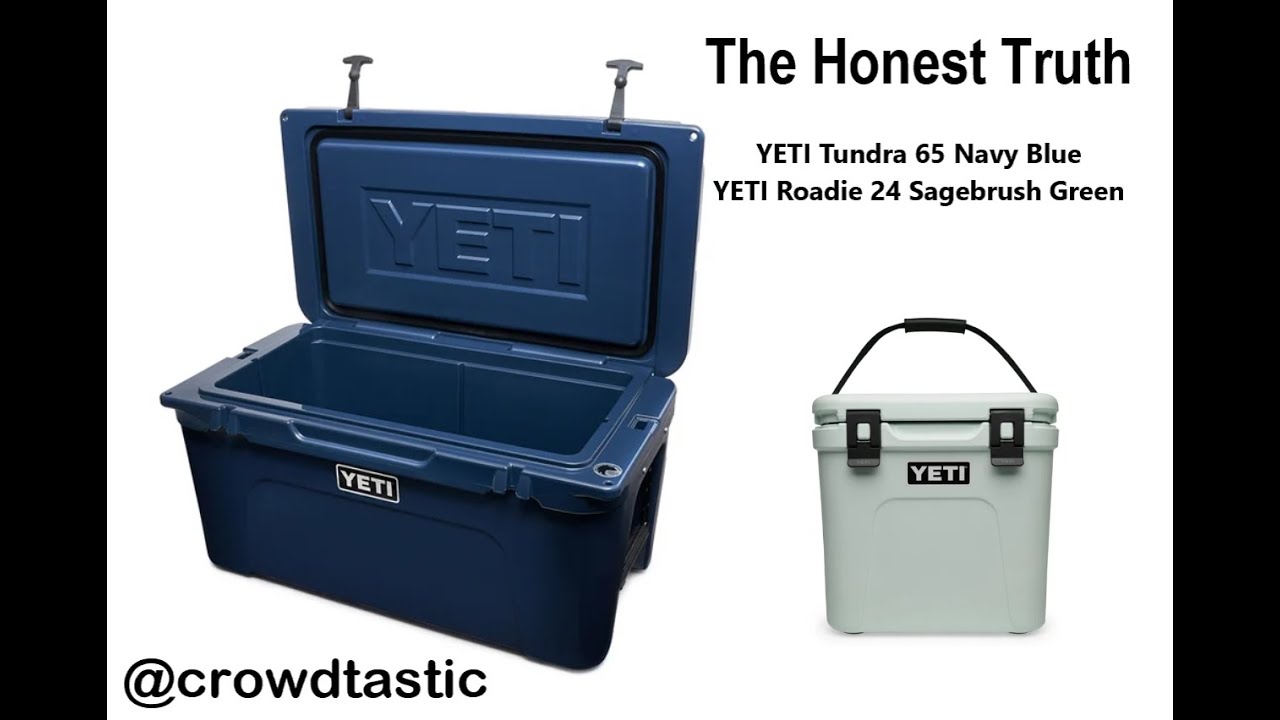 YETI Tundra 65 Navy Blue & Roadie 24 Sagebrush Green - THE HONEST 