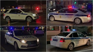 POLICE responding compilation / siren yelp, wail, hi-lo, air horn, flashing lights