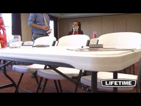 Lifetime Folding Tables 80272 Nesting Table 6-Foot Plastic - YouTube