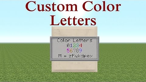 Minecraft Tutorial : Custom Color Signs