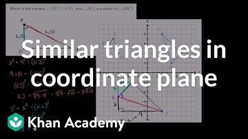 Identifying similar triangles in the coordinate plane | Analytic geometry | Geometry | Khan Academy