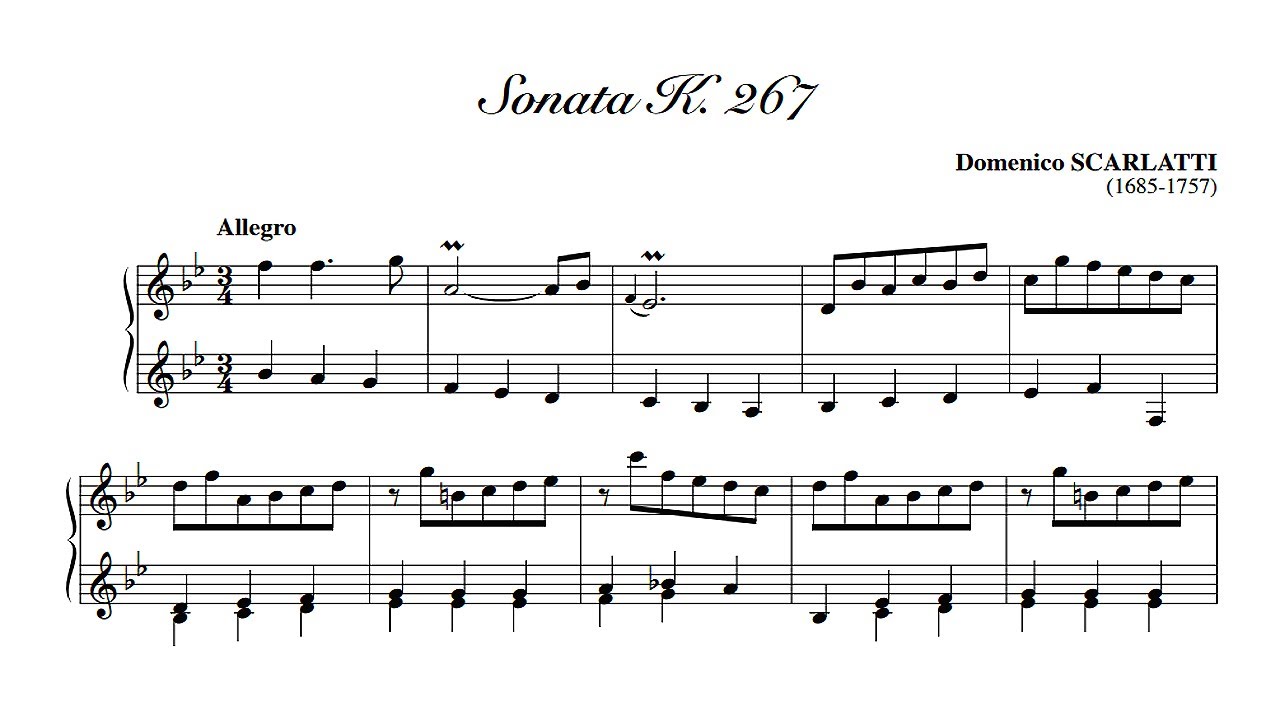 Scarlatti: Keyboard Sonata in B flat major K 267 - Fernando