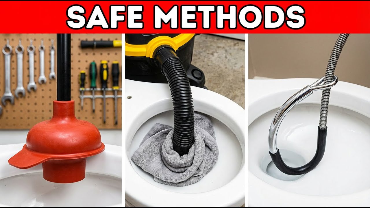 NEVER Use a Drain Snake in Your Toilet! The GENIUS Way to Unclog Any ...