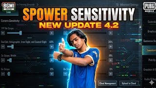 SPOWER SENSITIVITY NEW UPDATE 4.2 | 4 FINGER PRO SETTINGS | BEST SENSITIVITY FOR BGMI/PUBG 2026🔥