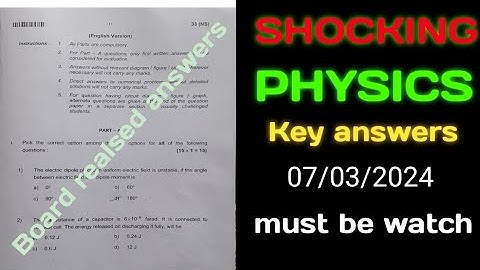 Shocking key answers of physic 2nd puc (must be watch ) @Studysimplifing