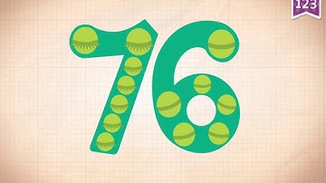 Learn Number 76 in English & Counting, Math by Endless Numbers   Kids Video