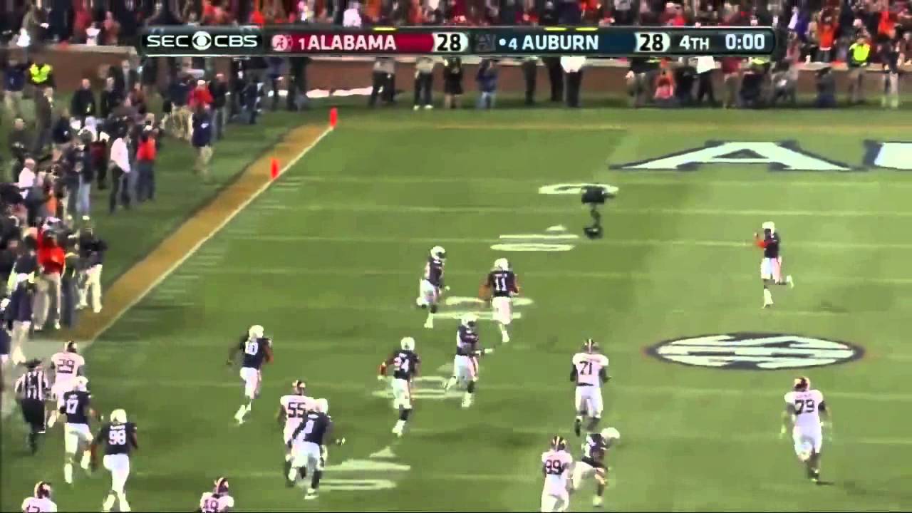 AuburnvsAlabama Game Winning TD With 1 Second Left In Game YouTube