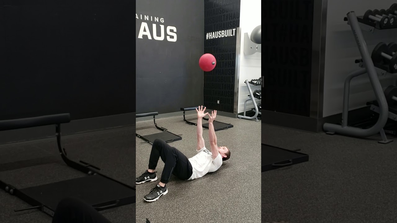 Medicine Ball Chest Pass Supine YouTube