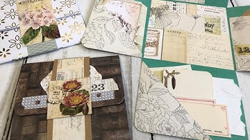 EASY One Page Wonder  No. 12 Use Up Your 12" Papers - Tutorial - Digital Collage Club #snailmail