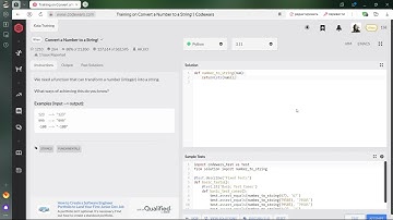 Codewars task Convert a Number to a String! on the Python 8 kyu