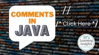 05. Comments in Java #dtslearninginsights