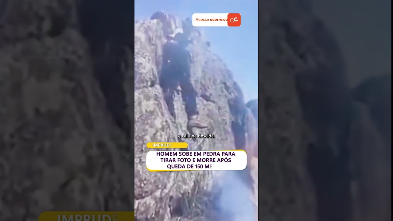 Homem sobe em pedra para TIRAR FOTO e morre após queda de 150 metros