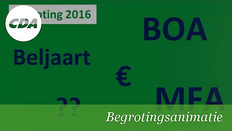 Algemene Beschouwing CDA op begroting 2016
