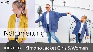 leichte Jacke im oversized Look für Damen und Mädchen ganz einfach selber nähen /&quot;The Kimono Jacket&quot;