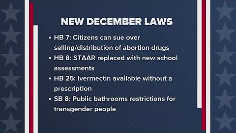 More Texas laws passed this past legislative session taking effect in December, January