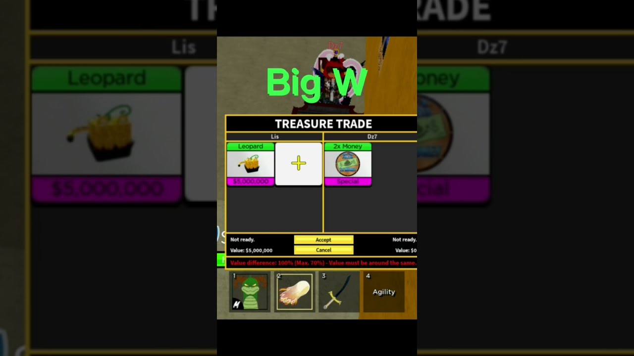 Traded Leopard For 2x Money Big Win Or L Shorts Bloxfruit