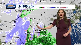 Video: Light precipitation Monday afternoon before strongest of nor'easter moves in at night
