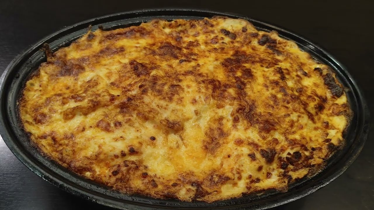 Pasticcio with minced soya and mushrooms      Παστίτσιο με κιμά σόγιας και μανιτάρια