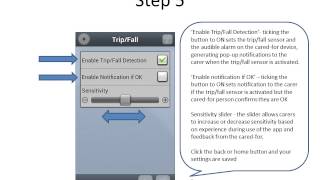 App4Care Tutorial Series - carer app - Configuration - Trip fall