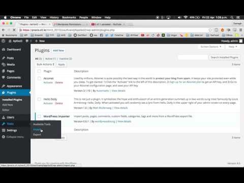 Problem2- WordPress then cannot allow me to upload XML import