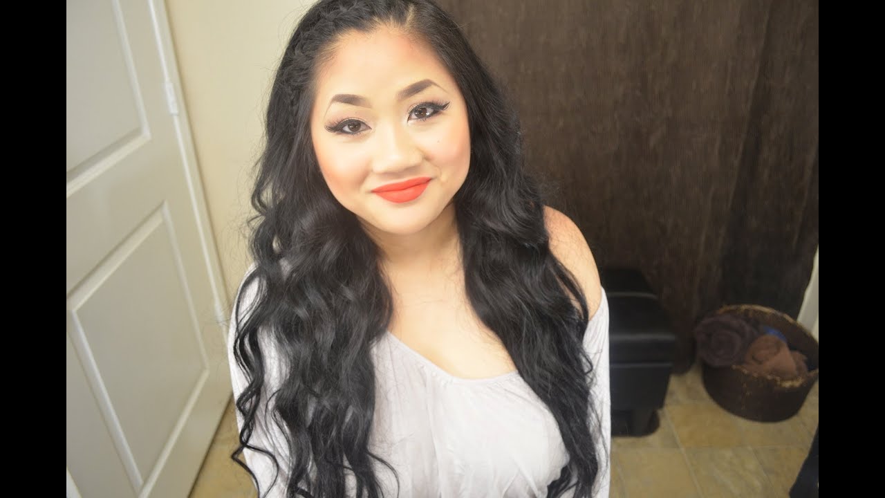 Spring Time Wavy Hair With French Braid Youtube