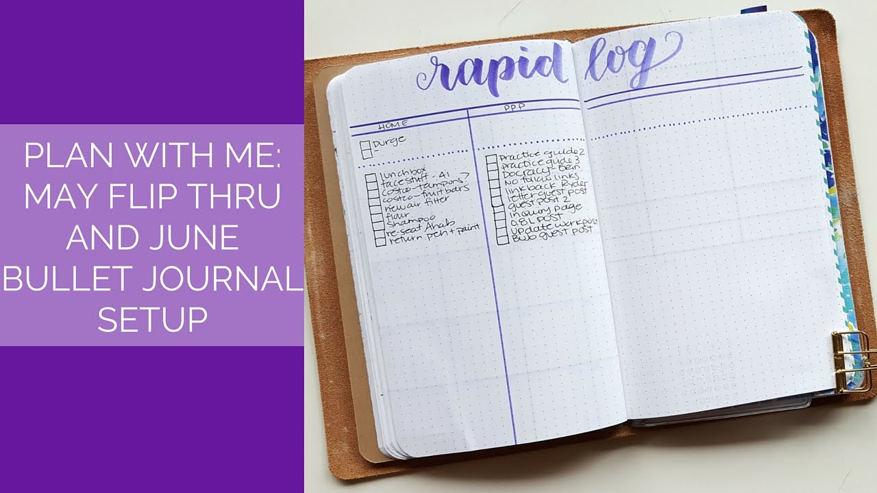 Bullet journal planner flip through