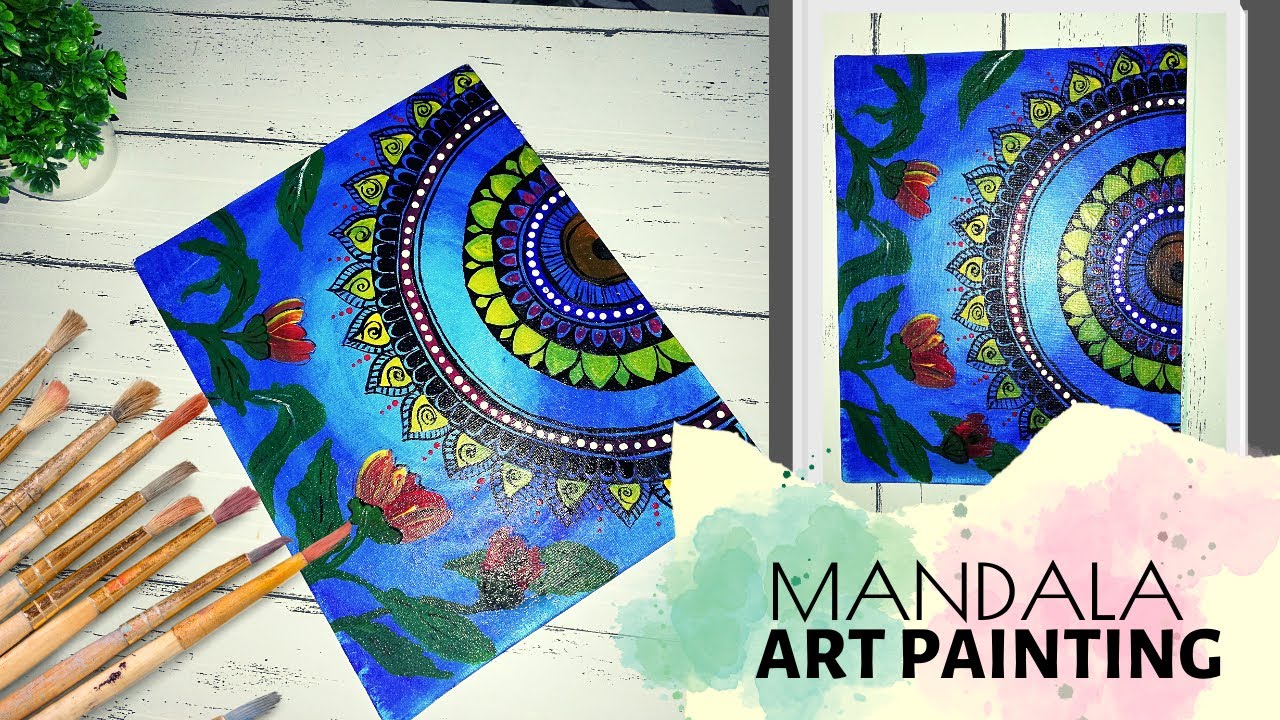 Easy painting on canvas | Mandala art painting | Aclyric painting | Art ...