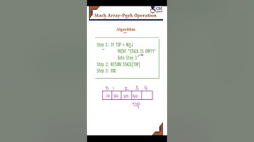 Algorithm-Peek operations using stack array #stack #array #csegurushorts #shortvideo #shorts #short