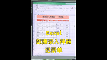 Excel用记录单录入数据居然这么方便🔥 #文员 #知识点总结 #office办公技巧 #excel函数 #数据录入