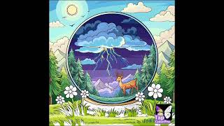 Tap Color Pro - Fantasy Illusion There Is A Deer Inside A Crystal Ball With A Thunder Effect