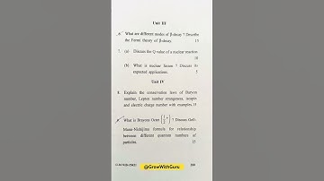 CDLU MSc Physics 3rd sem  Nuclear & Particle Physics Paper 2023#cdlu #pyqs #paper2023 #mscphysics
