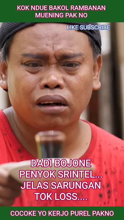 DADI BOJONE PENYOK SARUNGAN TERU LOSSS #komedi #lucu
