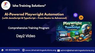 Celebrity Playwright with JavaScript & TypeScript Day2 video on 9th March 2026. Call +91-9133190573 to Enroll Profile