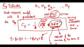 Cp Estimate for Test Error